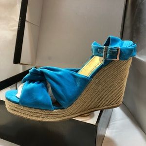 Wedge Sandal by Colin Stuart. Color: Pool. Size: 9